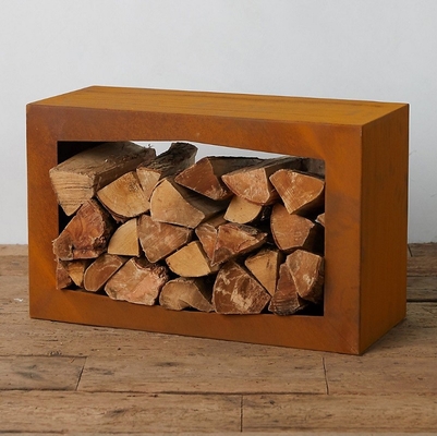 Fuxin OEM ODM Corten Steel Log Holder Stojak na drewno opałowe ISO9001