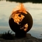 36-calowa ziemia Corten Steel Fire Globe Opalana drewnem metalowa kula Fire Pit