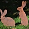 Stojący królik OEM ODM Corten Metalowe ozdoby ogrodowe