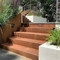 Wstępnie wyblakłe schody ogrodowe ze stali Corten o szerokości od 1000 mm do 3000 mm